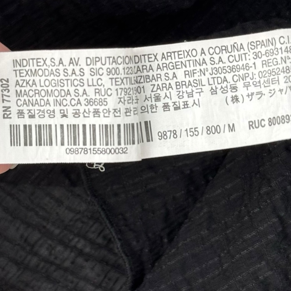 Zara Ruffled Off Shoulder Black Crop Top Size Medium Festival Casual Summer - Picture 14 of 15